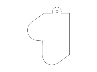 Car air freshener company logo shape customized, dimensions: H: 52.0mm, L: 72.0mm.