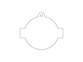 Car air freshener company logo shape customized, dimensions: H: 62.0mm, L: 54.0mm.