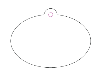 Car air freshener oval shape customized, dimensions: H: 95.0mm, L: 70.0mm.