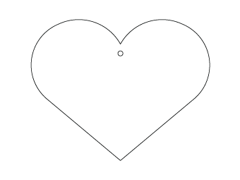 Car air freshener heart shape customized, dimensions: H: 89.242mm, L: 70.427mm.